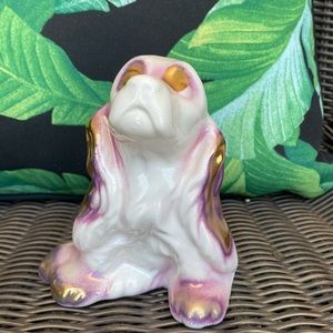 Vintage Purple Lusterware Spaniel. 🐶